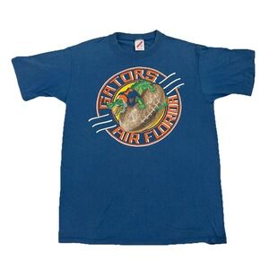 VTG Florida Gators 1990 Men's T-Shirt Blue • Large - Rare Air Florida Graphic!